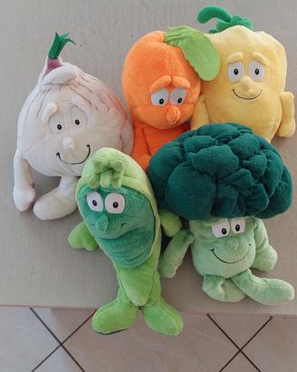 Peluche raffiguranti le verdure dell'orto