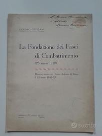 Discorso sulla Fondazione dei fasci di combattimen