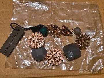 Braccialetto Ippocampo in metallo e pietre, nuovo!