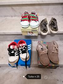 lotto scarpe bambino taglie varie da 24 a 31