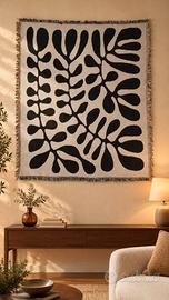 arazzo tappeto bianco e nero 130x160
