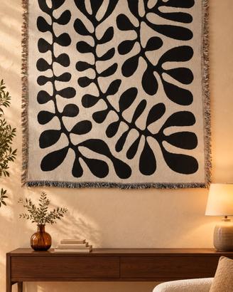 arazzo tappeto bianco e nero 130x160