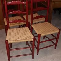 4 SEDIE IN LEGNO STILE OLD AMERICA