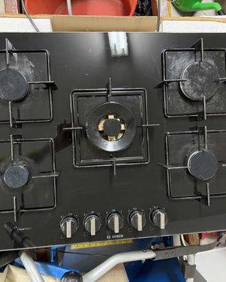 Piano cottura Bosch 75 cm 5 fuochi vetro nero