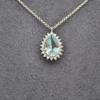 Collana con topazio e diamanti