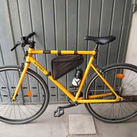 Bicicletta Single Speed Elops 500 Gialla