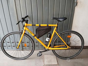 Bicicletta Single Speed Elops 500 Gialla (L)