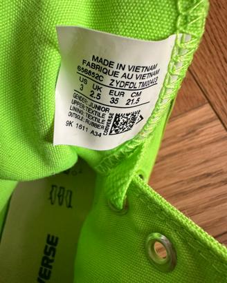 All Star Converse verde fluo