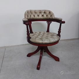 Poltrona chesterfield girevole... chester vintage 