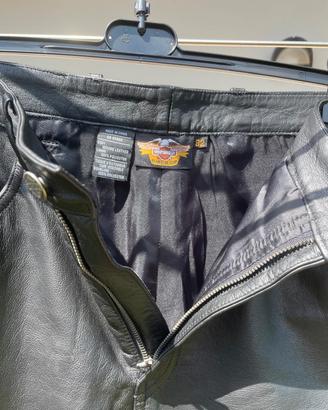 pantaloni in pelle foderato 