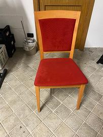 Lotto 90 sedie in legno con copri sedia bianca