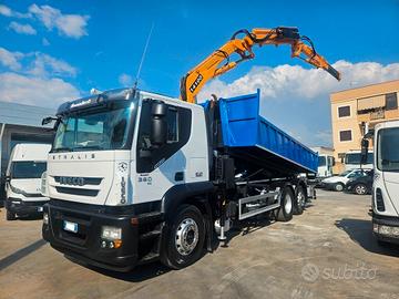 Iveco stralis 360 euro 5 gru e scarrabile 2008