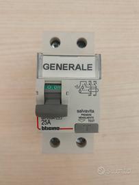 Salvavita, interruttore differenziale BTicino 