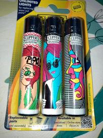 tris accendini Clipper unlimited lights 