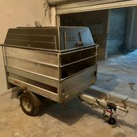 Carrello rimorchio CRESCI 2 ruote con copertura