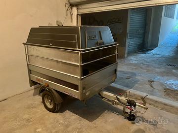 Carrello rimorchio CRESCI 2 ruote con copertura