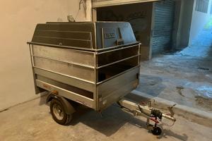 Carrello rimorchio CRESCI 2 ruote con copertura