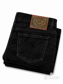 Jeans Just Cavalli Donna Neri Jacquard Floreale