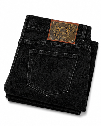 Jeans Just Cavalli Donna Neri Jacquard Floreale