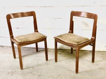 Sedia originale design scandinavo anni 60 legno