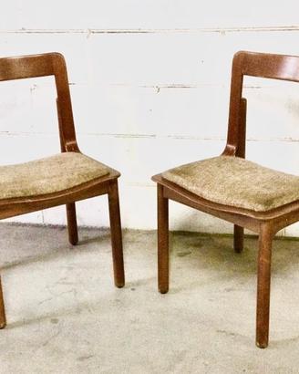 Sedia originale design scandinavo anni 60 legno