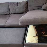 DIVANO LETTO CON PENISOLA CONTENITORE