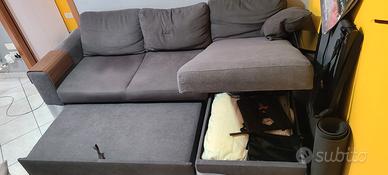 DIVANO LETTO CON PENISOLA CONTENITORE