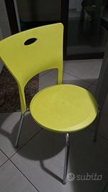 sedie da cucina o esterno verde mela
