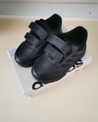 Scarpe bambino nere con strappo Adidas Tensaur