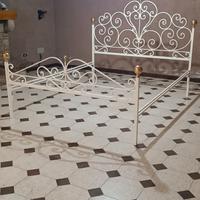 letto matrimoniale in ferro battuto artigianale 