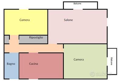 Luminoso ed ampio trilocale, via Montegrappa 137