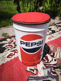 Sgabello Contenitore Pepsi Vintage