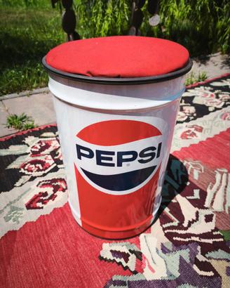 Sgabello Contenitore Pepsi Vintage