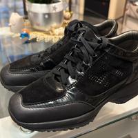 Sneakers Hogan in pelle metallizzata e camoscio 37