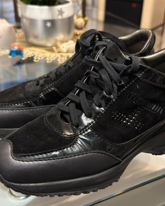 Sneakers Hogan in pelle metallizzata e camoscio 37
