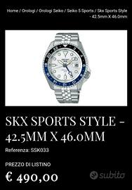 Seiko 5 sport GMT Automatico  Polar  Batman  