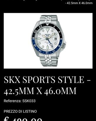 Seiko 5 sport GMT Automatico  Polar  Batman  