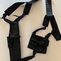 Fondina ascellare con doppio caricatore nera