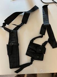 Fondina ascellare con doppio caricatore nera