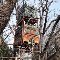 cisterne 1000 lt. su torre tubi innocenti da 5 mt