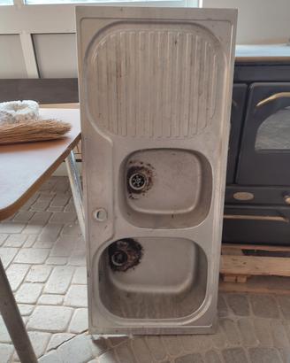 Lavello acciaio inox due vani