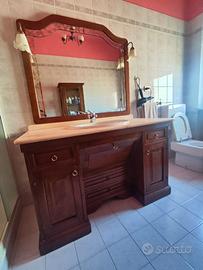 Mobiletto bagno più vetrinetta
