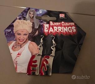 Orecchini Halloween Mannaia Insanguinata