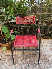 4 sedie in corda mid century