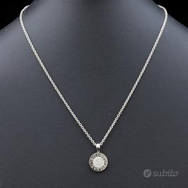 BULGARI COLLANA ORO BIANCO 18 KT DIAMANTI 0.19 CT
