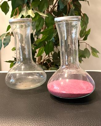 Vaso vetro design recycled art vasetto fiori