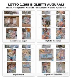Stock 1400 biglietti augurali misti