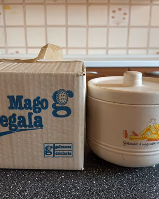 Biscottiera vintage Galbusera Il Mago della Bontà