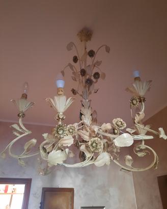 Lampadario ferro battuto artigianale