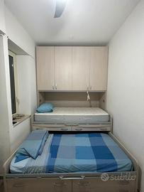 Struttura armadio e 2 letti Moretti Compact